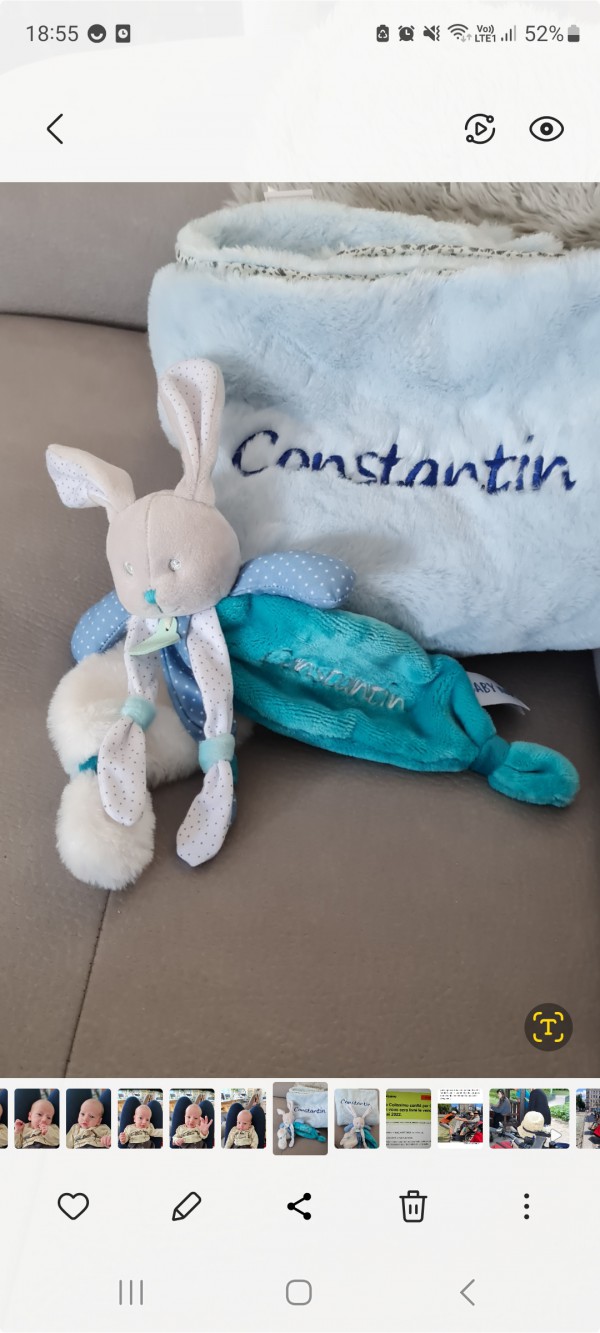Doudou lapin Constantin