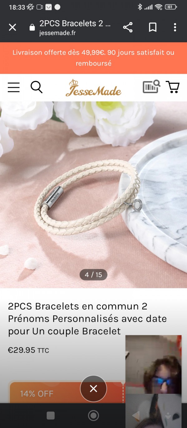 Perdu un bracelet blanc