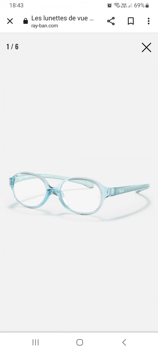 lunettes bébé bleu Rayban