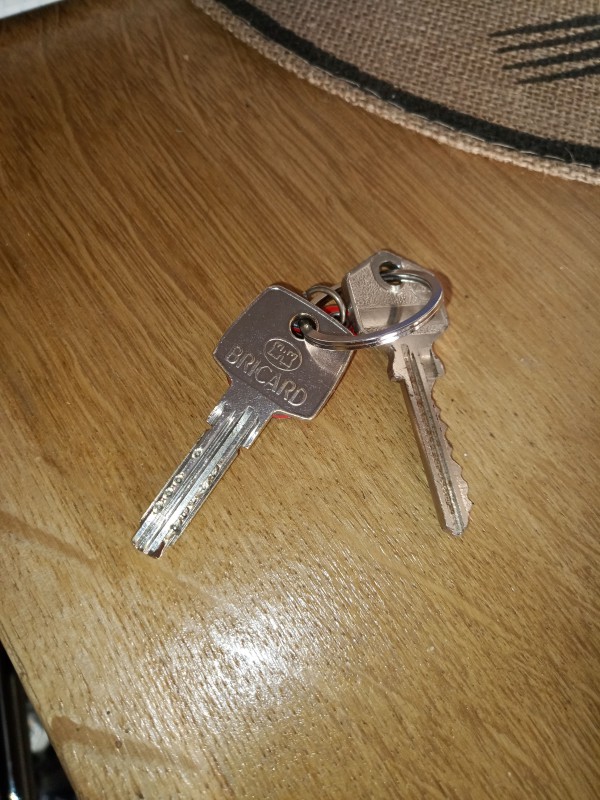 Jeu 2 clés d'appartement