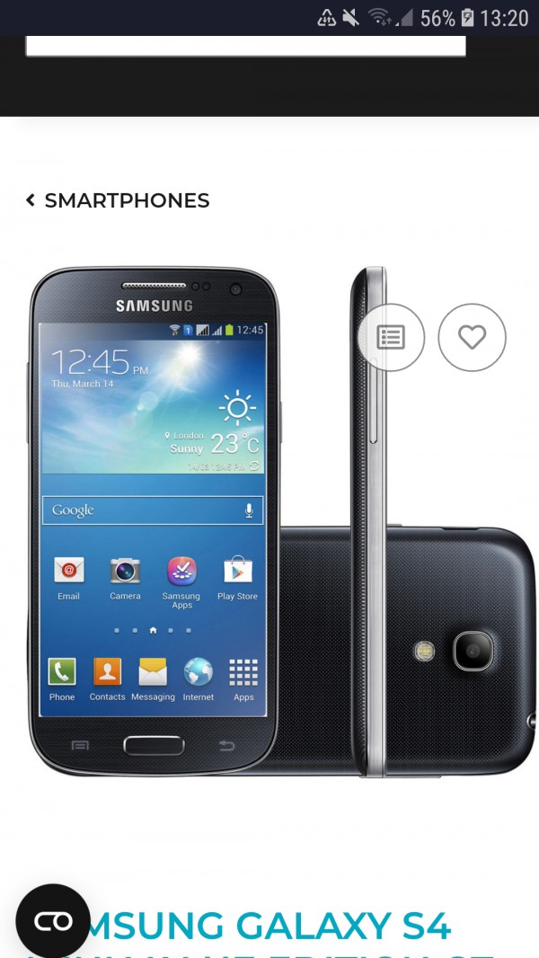 Portable Samsung Galaxy S4 mini volé