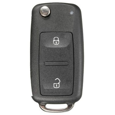 Clé de voiture noir étiquette tissu rouge