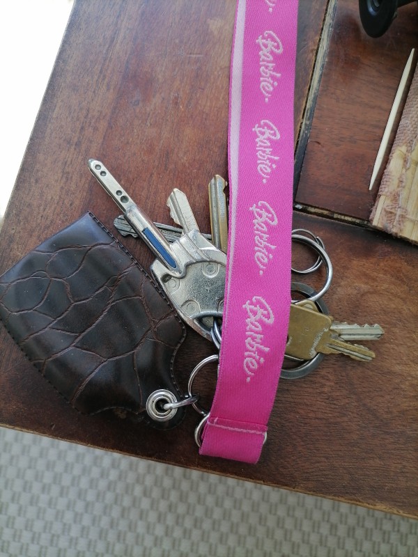 Trousseau de clé porte clé barbie et photo