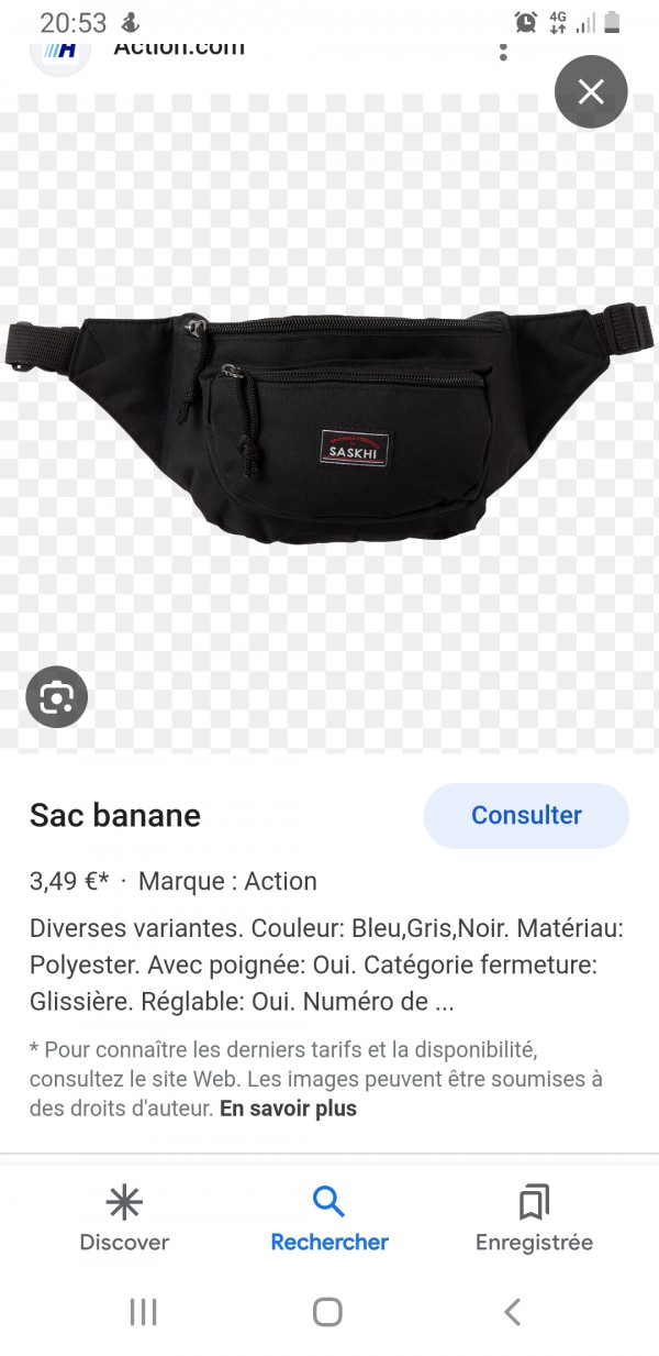 Perdu sacoche banane plaine des sports Alençon