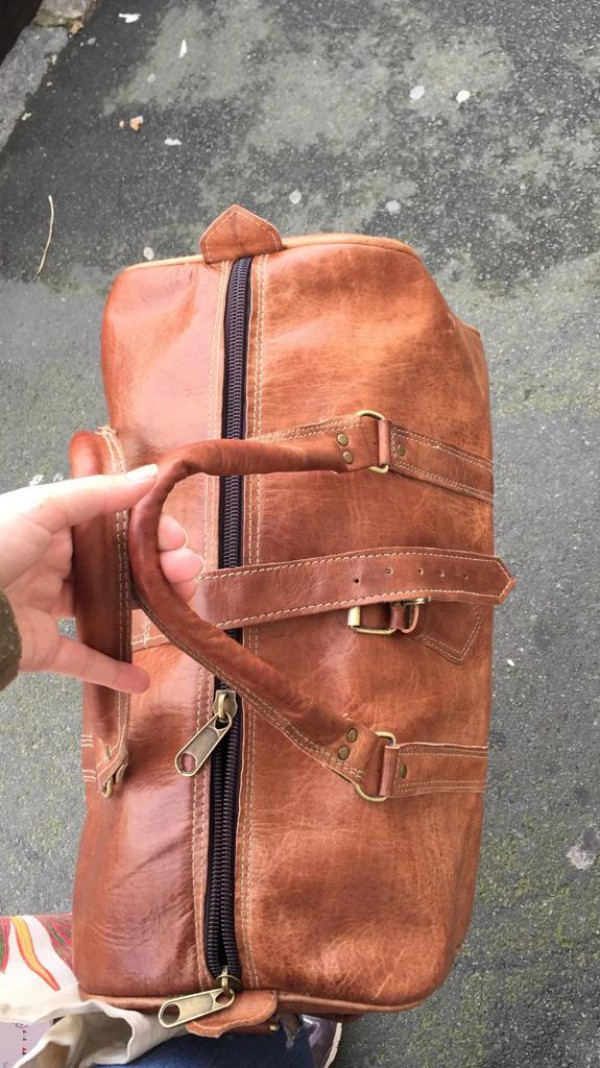 Sac type weekend en cuir, TGV arrivé de Chambery le jeudi 6 Juillet
