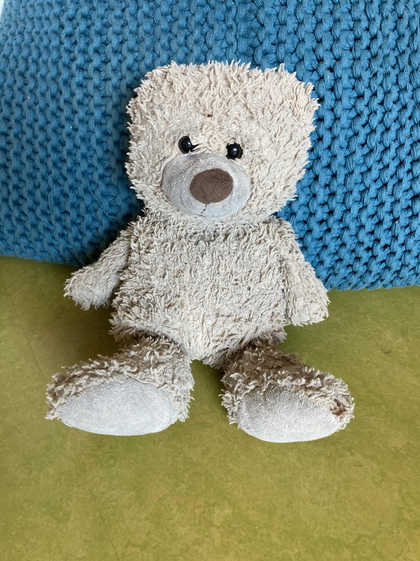 Doudou blanc gris