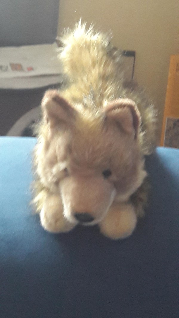 Loup en peluche