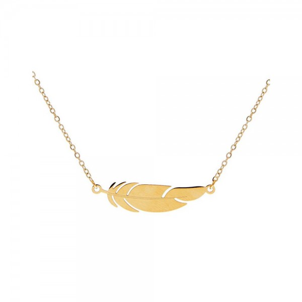 Chaîne pendentif plume