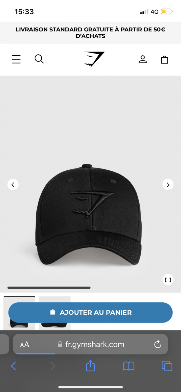 Casquette gymshark noir