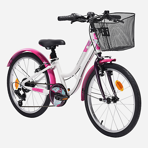 Vélo enfant fille 10ans blanc et rose