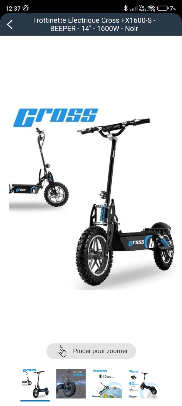Trottinette électrique cross