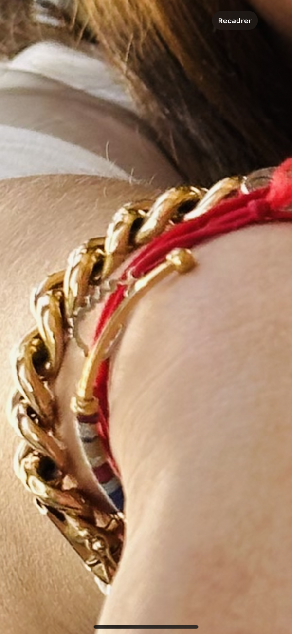Bracelet de Famille - or maille américaine