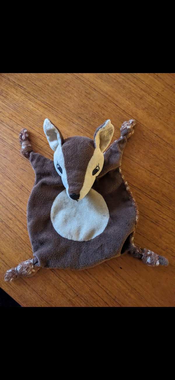 Doudou Faon plat marron