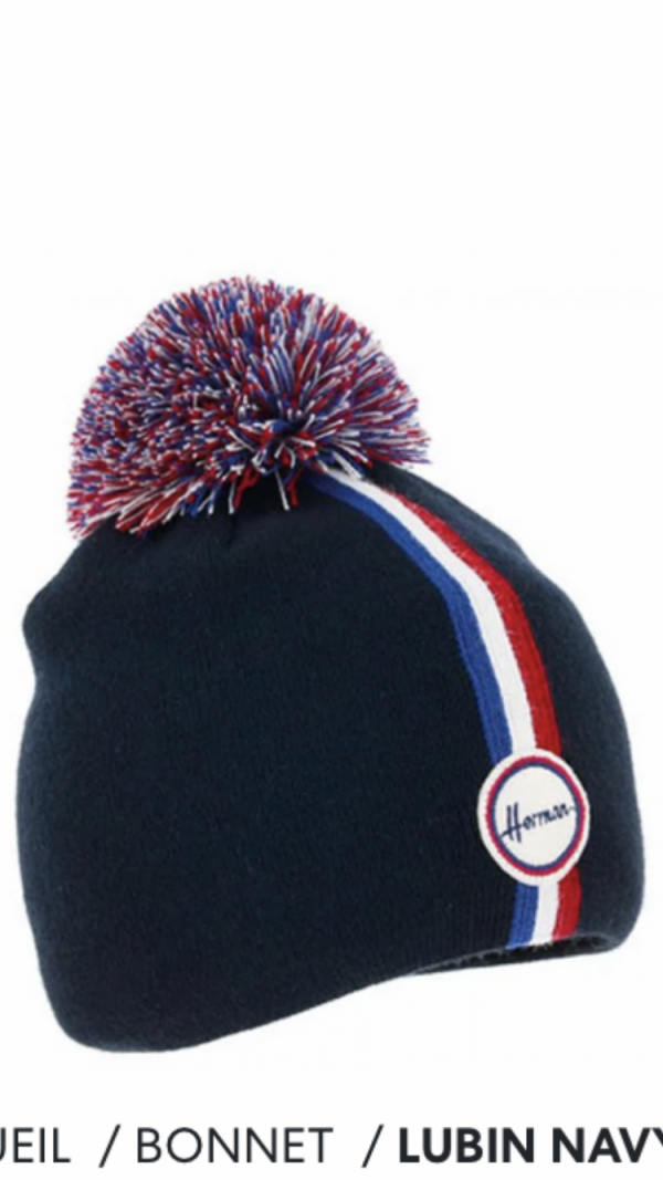 Perdu bonnet à pompon bleu marine à Grenoble Championnet