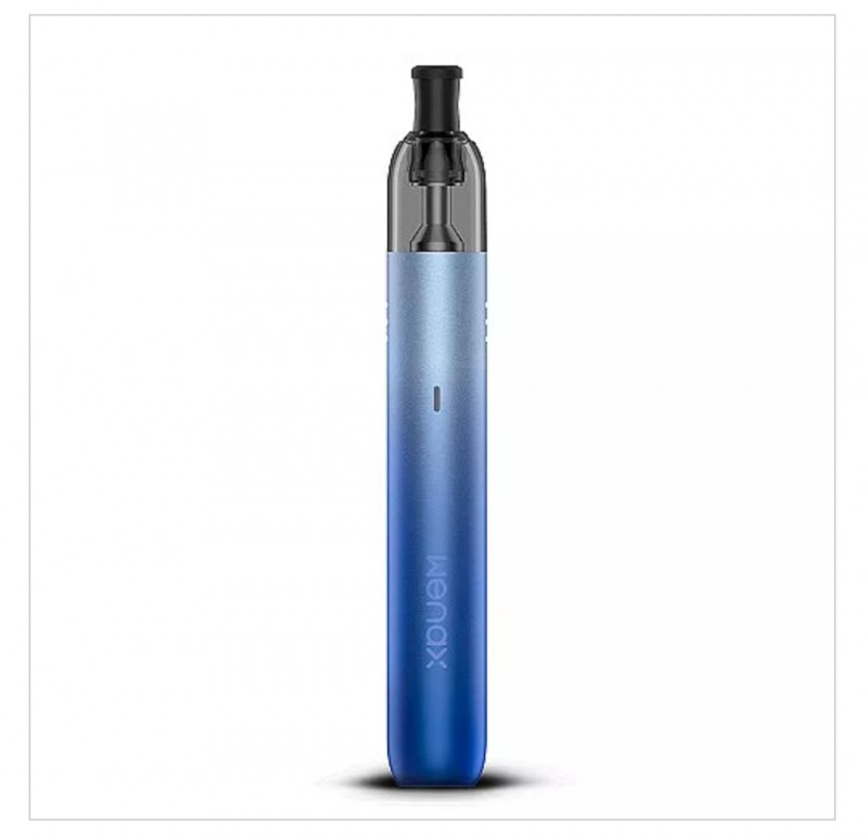 perdu cigarette electronique bleu et argenté de marque geekvape