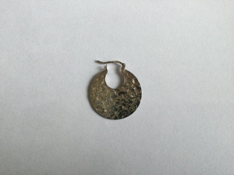 Boucle d’oreille ronde argent