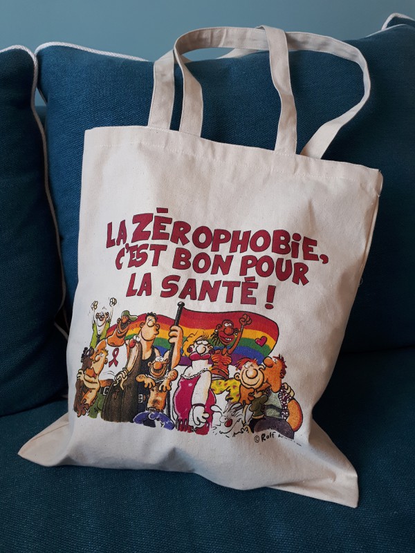 Sac en toile avec ordinateur et cadeaux de Noël