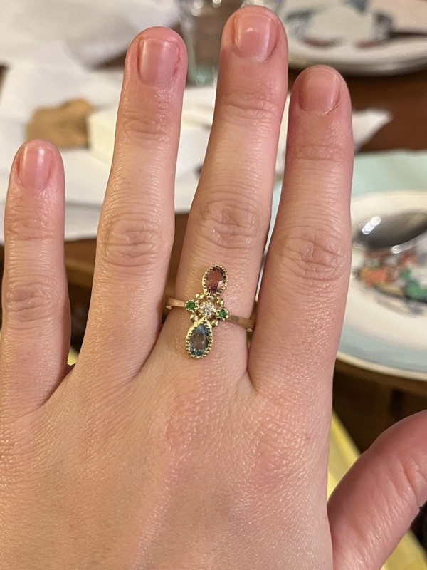 Bague de famille avec diamants