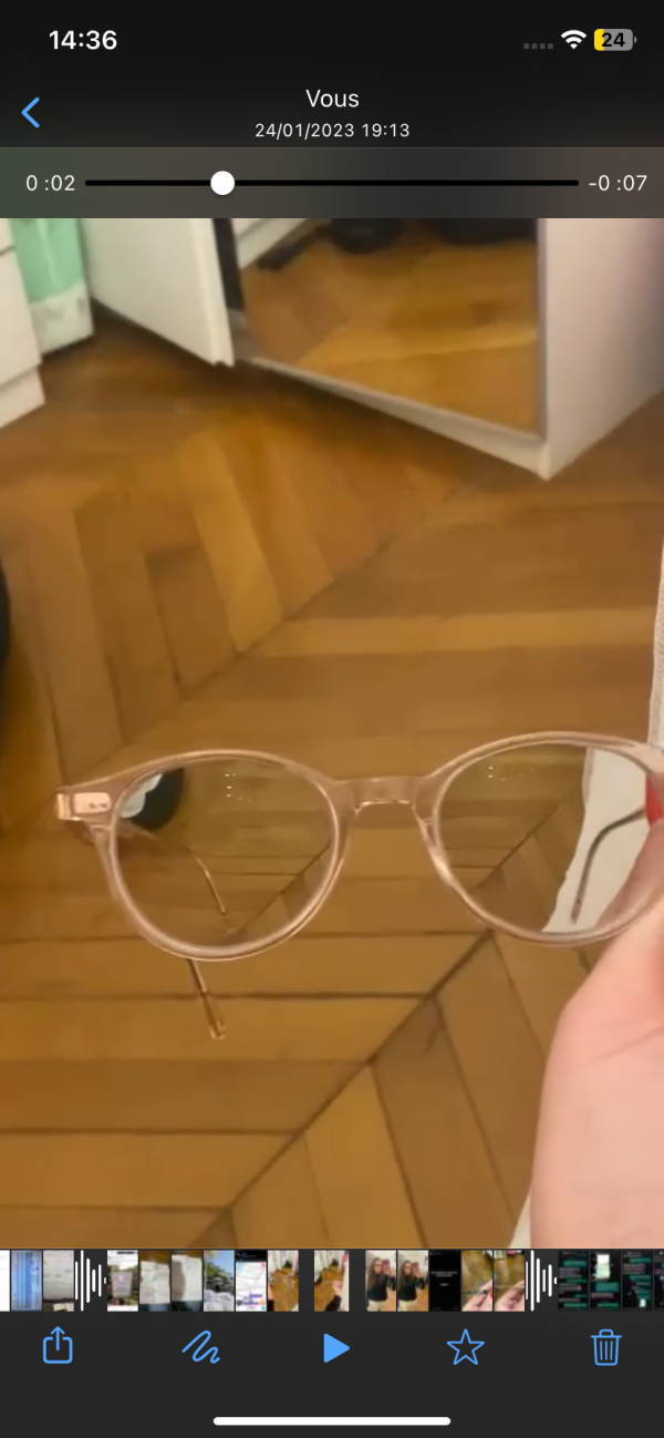 Lunette de vue rose