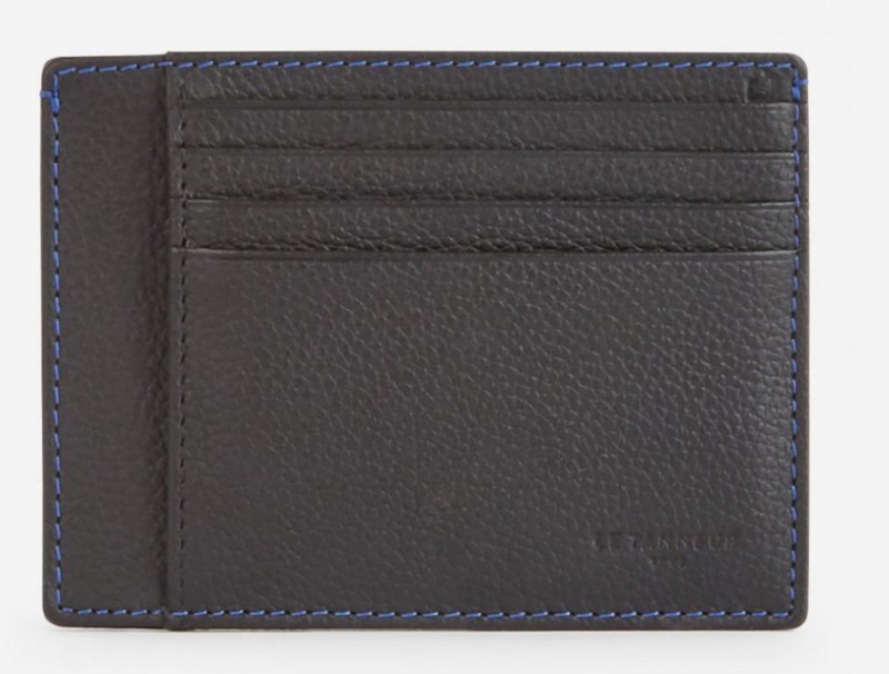 Porte-cartes cuir bleu avec cartes de transport Lyon 5e