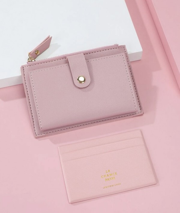 Porte feuille rose