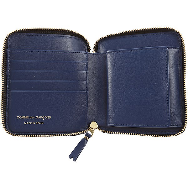 Porte feuille Comme des garçons bleu à zip