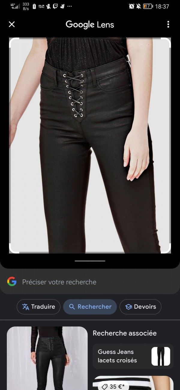Recherche jeans volés taille 34